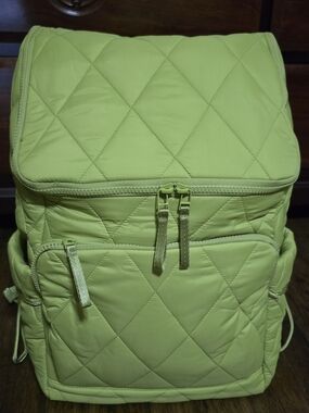 Vera Bradley Quilted Lime Green Backpack